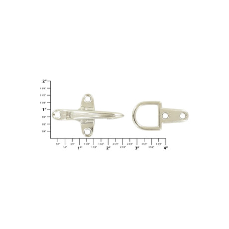 5/8" Nickel, Artisan Snap Hook with D Ring, Zinc Alloy, #C-1460-NP