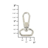 5/8" Shiny Nickel, Lever Swivel Snap Hook, Zinc Alloy-5pk, #P-2011-NIC