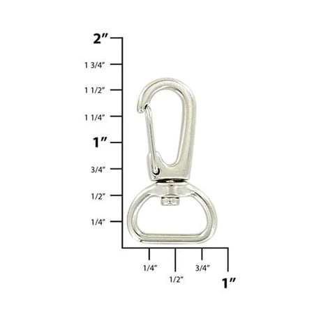 5/8" Nickel, Lever Swivel Snap Hook, Zinc Alloy, #P-2202-NP