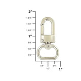 5/8" Shiny Nickel, Lever Swivel Snap Hook, Zinc Alloy, #P-2764-NIC