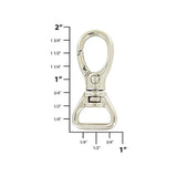 5/8" Shiny Nickel, Lever Swivel Snap Hook, Zinc Alloy, #P-2801-NIC