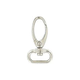 5/8" Shiny Nickel, Lever Swivel Snap Hook, Zinc Alloy-PK5, #P-2829-NIC