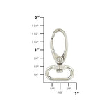 5/8" Shiny Nickel, Lever Swivel Snap Hook, Zinc Alloy-PK5, #P-2829-NIC