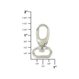 5/8" Shiny Nickel, Lever Swivel Snap Hook, Zinc Alloy, #P-3127-NIC