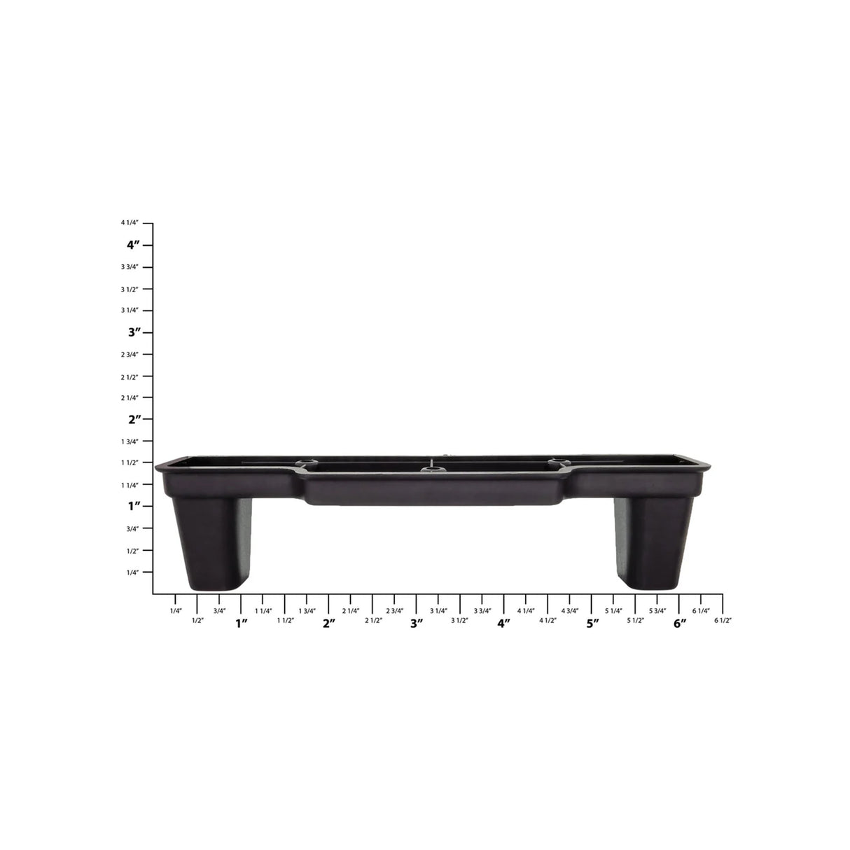 2 3/8 Black, Bottom Stud, Plastic, #L-3398