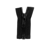 #5 Metal, Black, 36" YKK Separating Bomber Jacket Zipper with Black Oxide Teeth, #6BJ-36-BLK-OX