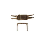 #5 Brass, Dunlap 4-Prong Bottom Stop, Zinc Alloy-PK10, #DC5-4P-BP