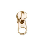 #5 Brass, Metal, YKK Short Tab Semi-Swivel Zipper Slider, Zinc Alloy, #5M-3-BP