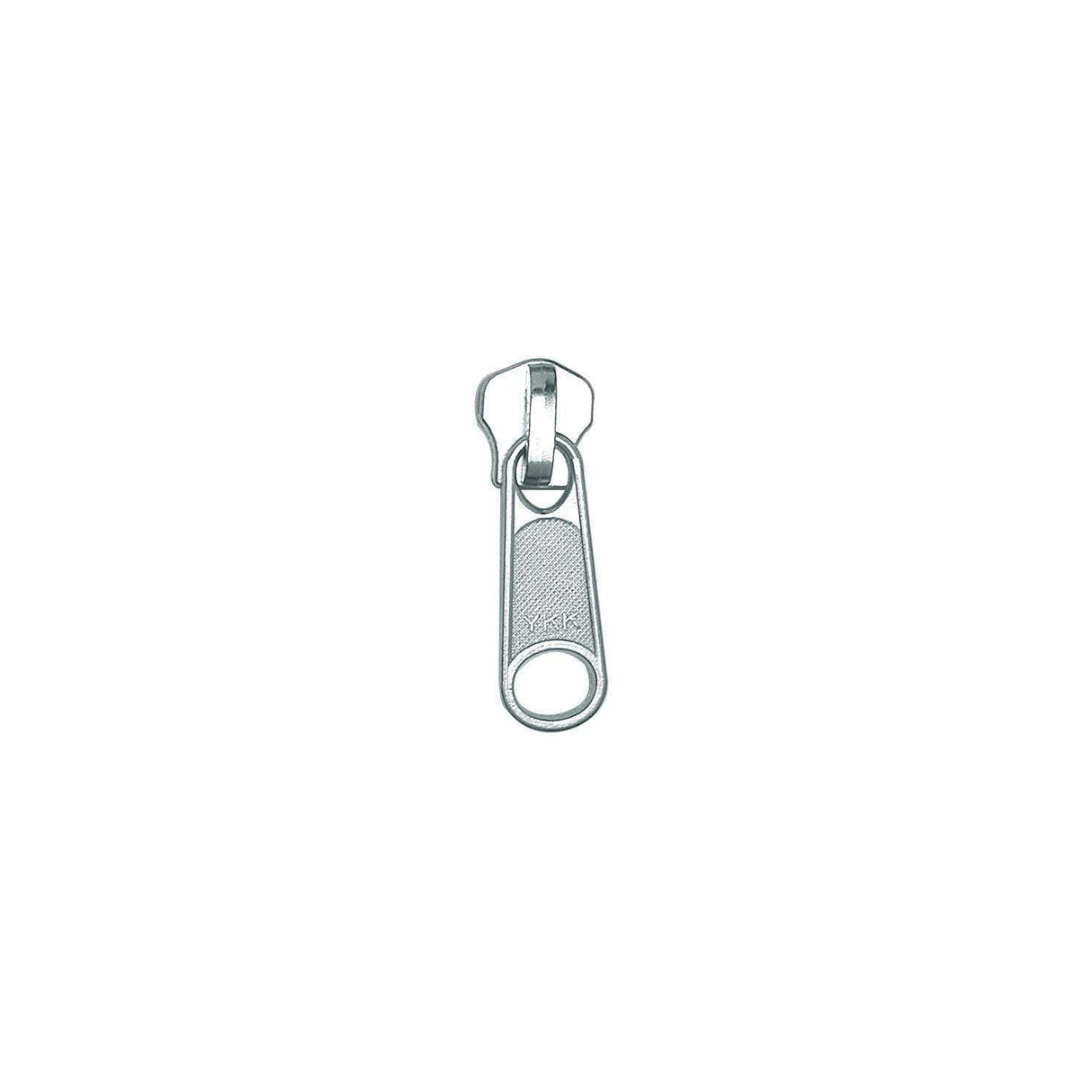 #7 Nickel, Metal, YKK Long Tab Semi-Swivel Zipper Slider, Zinc Alloy, #7M-3-NP