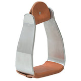 Sloped Aluminum Stirrups with Leather