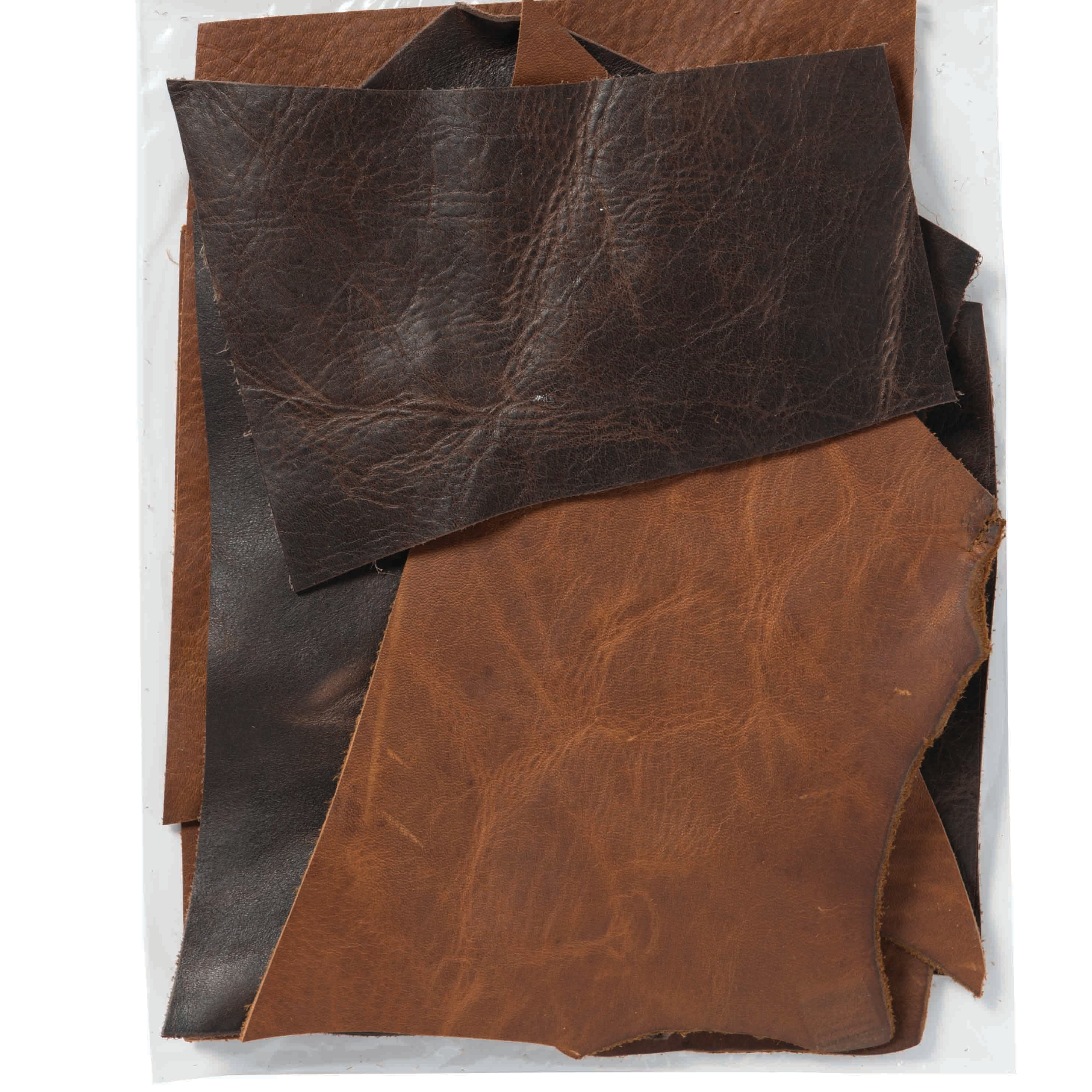 Assorted Pull Up Leather Remnant Bag (Scrap Leather) - Weaver