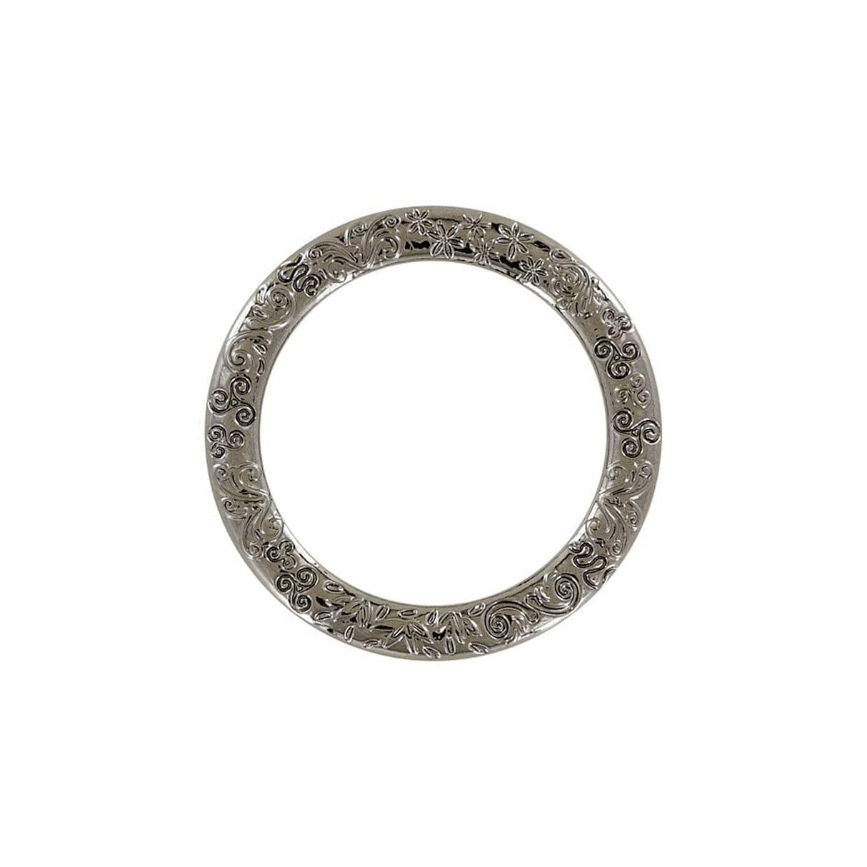 1 1/2" Gunmetal, Cast Flat Round Ring, Zinc Alloy, #P-2761-GUNM