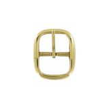 1 1/2" Brass, Center Bar Buckle, Solid Brass, #C-1346-SB