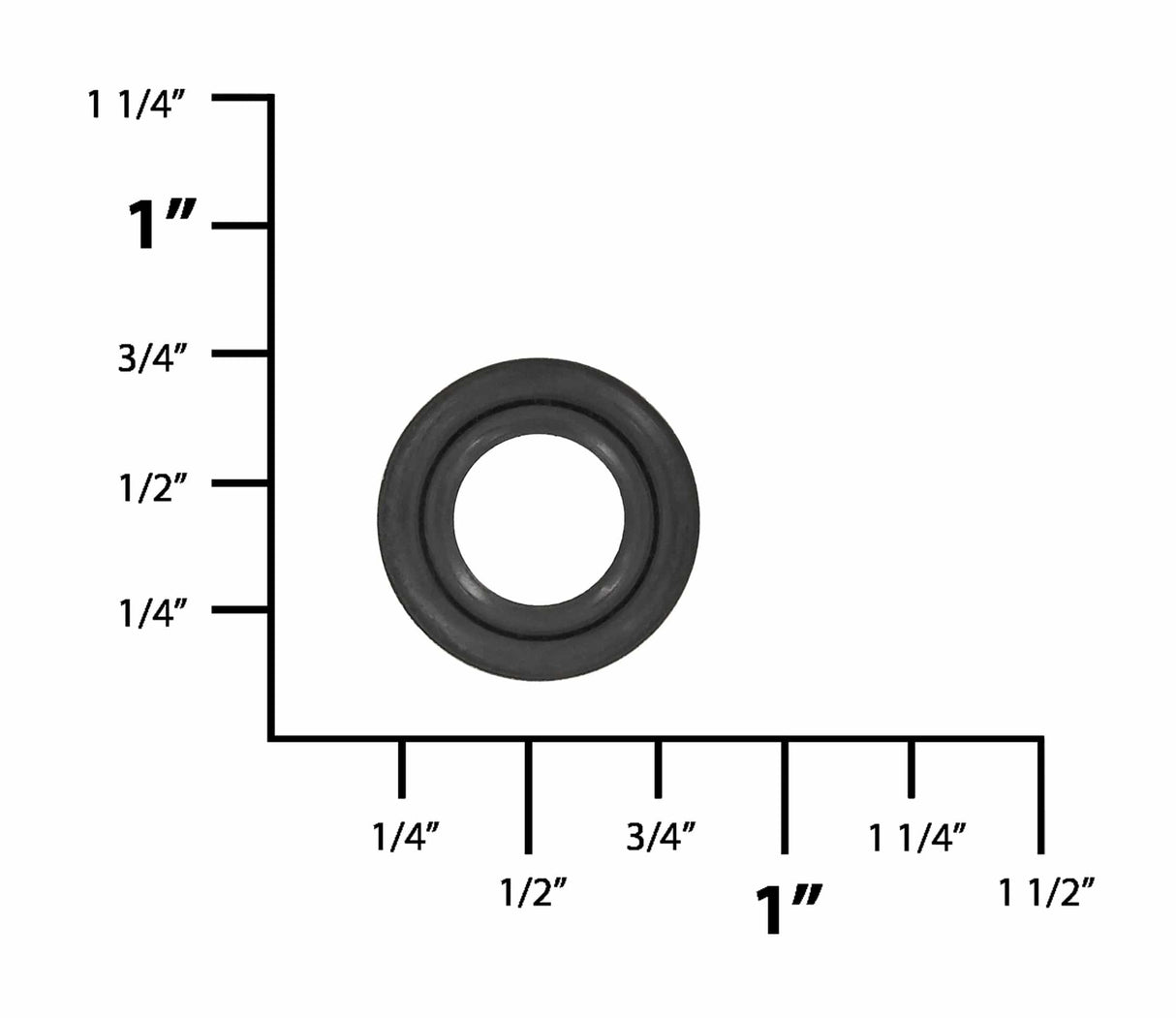 Ohio Travel Bag Fasteners #0 Black, Grommet with Washer,  25-Gross Solid Brass Black, #GWB-0-BLK GWB-0-BLK