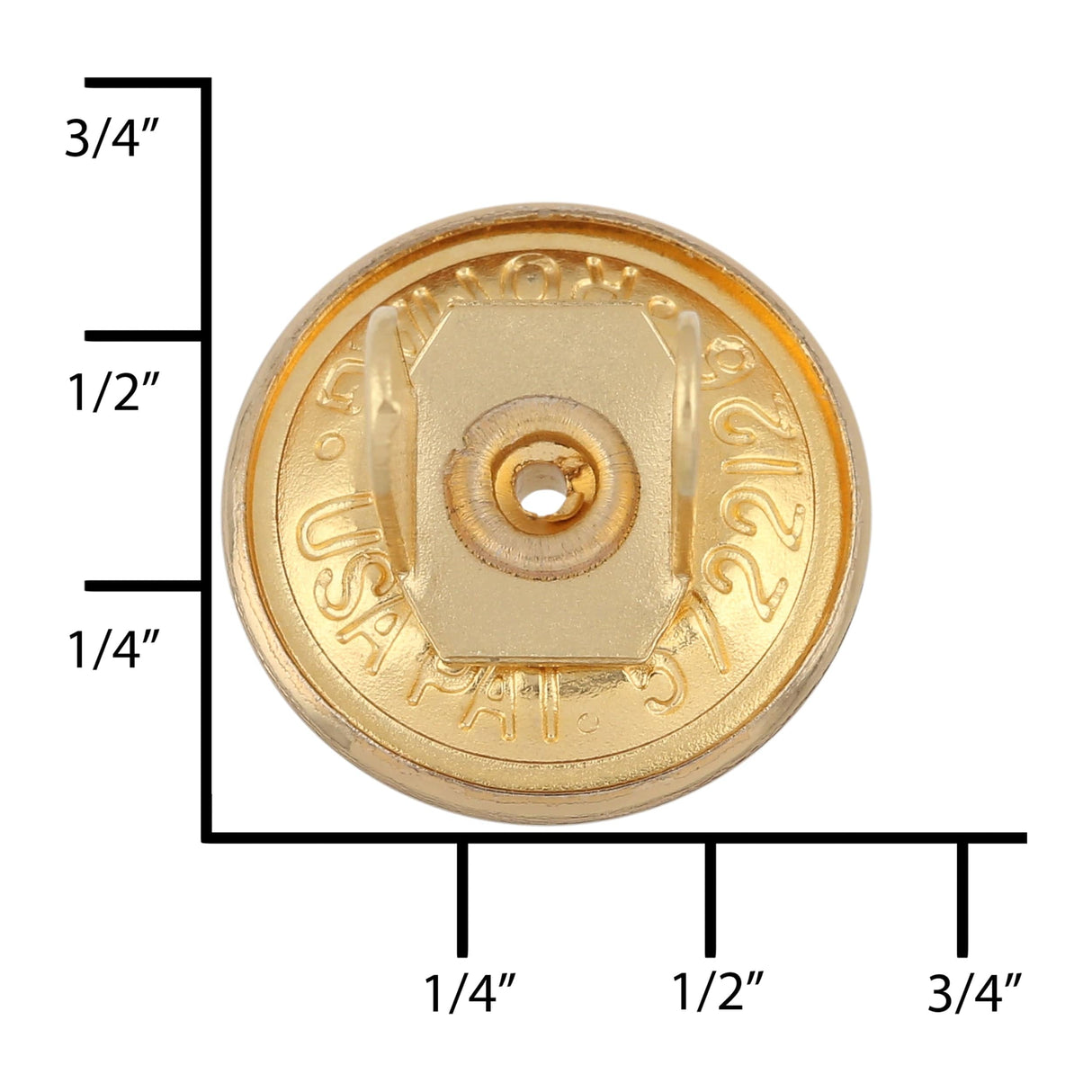 Ohio Travel Bag Fasteners 15mm Gold, Beveled Low Profile Magnetic Snap, Steel, #P-2405-GOLD P-2405-GOLD