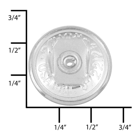 Ohio Travel Bag Fasteners 15mm Nickel, Beveloped Low Profile Magnetic Snap, Steel, #P-2405-NP P-2405-NP