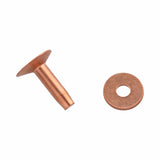 Ohio Travel Bag Fasteners #9 5/8" Copper, 1 lb. Box of Rivets with Burrs, Copper, #L-307-9-A L-307-9-A