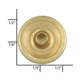 Ohio Travel Bag Fasteners Ligne 24 Brass, Dot Durable Long Cap, Solid Brass, #10127-SB 10127-SB