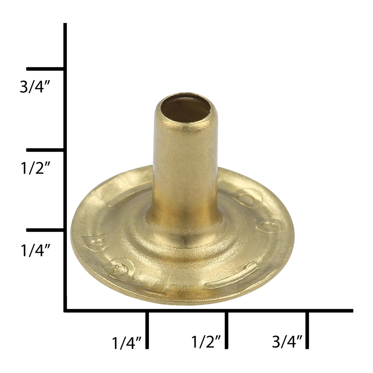 Ohio Travel Bag Fasteners Ligne 24 Brass, Regular Durable Post, Solid Brass, #10414-SB 10414-SB