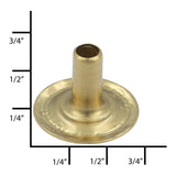 Ohio Travel Bag Fasteners Ligne 24 Brass, Regular Durable Post, Solid Brass, #10414-SB 10414-SB