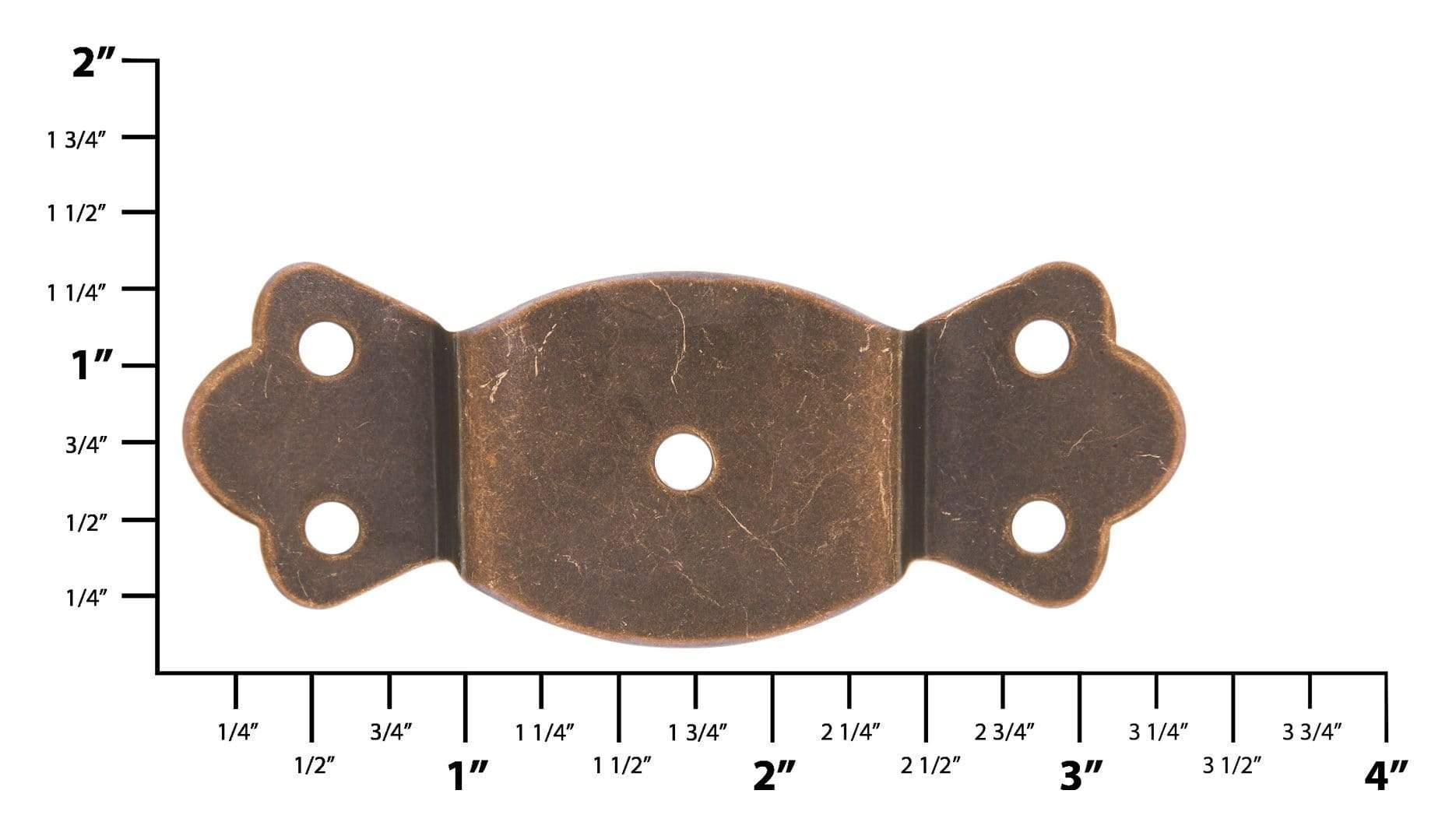 Ohio Travel Bag Trunk Lock, 3-1/2 inch, Antique Brass Finish, Steel, G-1-ANTB