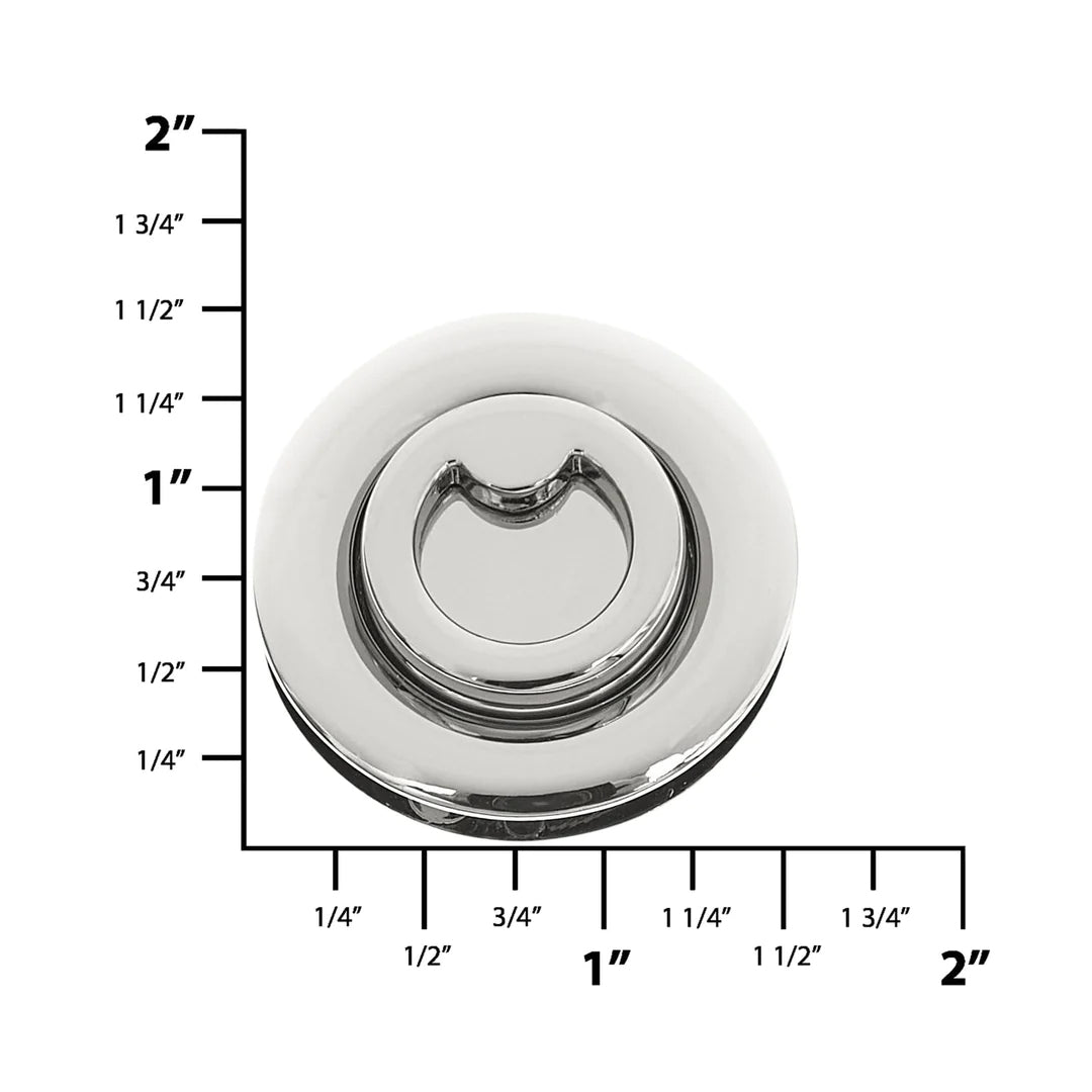 1 1/2" Nickel, Swing Turn Lock, Zinc Alloy, #P-3196-NIC