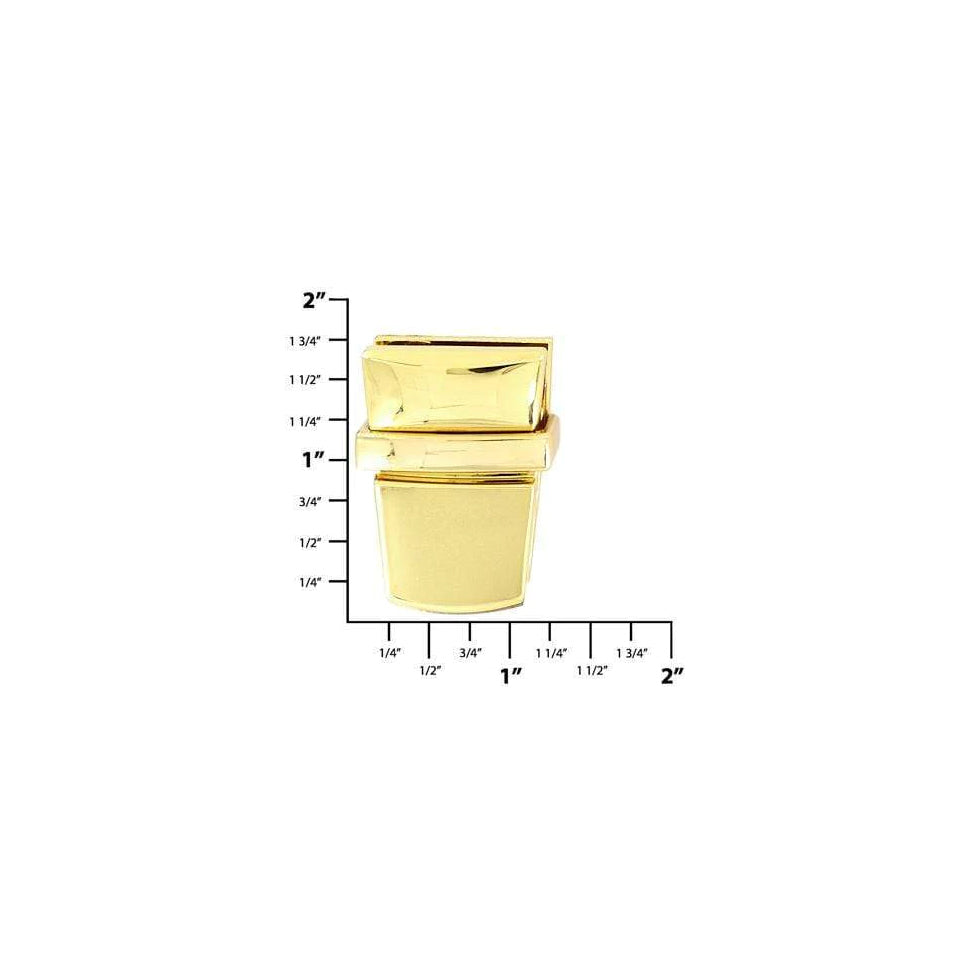 1" Shiny Gold, Tuck Catch, Zinc Alloy, #L-3405-GOLD