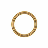 Ohio Travel Bag Rings & Slides 1 1/4" Brass, Cast Round Ring, Solid Brass, #P-3047-1-1-4-SB P-3047-1-1-4-SB