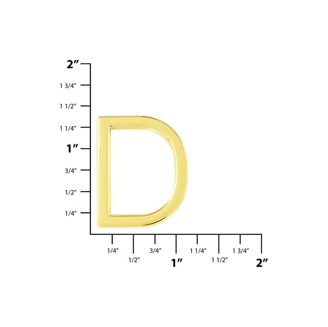 Ohio Travel Bag Rings & Slides 1" Shiny Gold,  Solid D Ring, Zinc Diecast, #P-3143-GOLD P-3143-GOLD