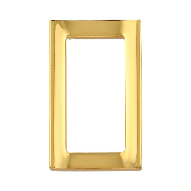 Ohio Travel Bag Rings & Slides 3/4" Gold, Rectangular Concave Ring, Zinc Alloy, #P-2556-GOLD P-2556-GOLD