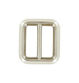 Ohio Travel Bag Rings & Slides 3/4" Nickel, Beveled Cast Double Loop, Zinc Alloy, #P-2893-NIC P-2893-NIC