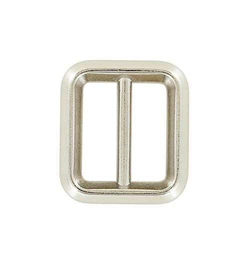 Ohio Travel Bag Rings & Slides 3/4" Nickel, Beveled Cast Double Loop, Zinc Alloy, #P-2893-NIC P-2893-NIC