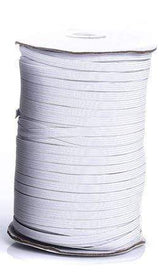 Ohio Travel Bag Strapping 1/4" White, Flat Elastic, Polyester, #EL-14-WHT EL-14-WHT