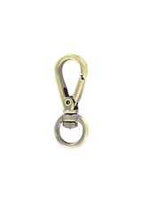 Ohio Travel Bag Swivel Snaps 1/4" Antique Brass, Lever Swivel Snap Hook, Zinc Alloy, #P-3128-ANTB P-3128-ANTB