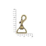 1" Antique Brass, Bolt Swivel Snap Hook, Zinc Alloy, #P-2106-ANTB