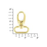 Ohio Travel Bag Swivel Snaps 1" Shiny Gold, Lever Swivel Snap Hook, Zinc Alloy, #P-2274-GOLD P-2274-GOLD