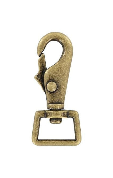 3/4 Antique Brass, Lever Swivel Snap Hook, Zinc Alloy, #P-3181-ANTB