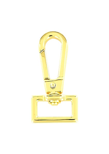 Ohio Travel Bag Swivel Snaps 3/4" Shiny Gold, Lever Flat Profile Swivel Snap, Zinc Alloy, #P-3129-GOLD P-3129-GOLD