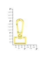 Ohio Travel Bag Swivel Snaps 3/4" Shiny Gold, Lever Flat Profile Swivel Snap, Zinc Alloy, #P-3129-GOLD P-3129-GOLD